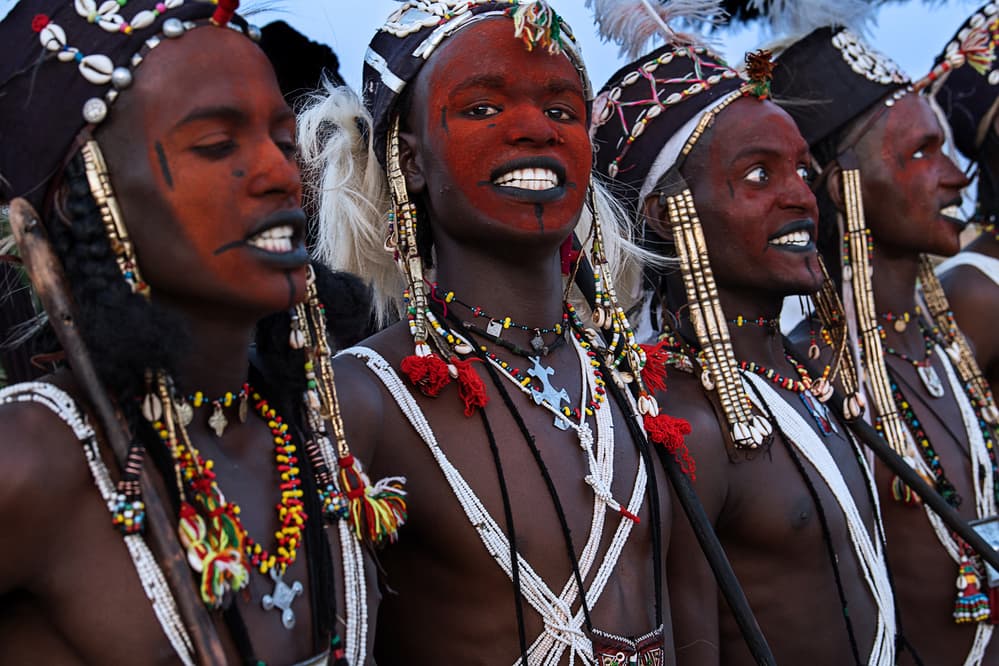 Wodaabe Ceremony Faces by Joxe Inazio Kuesta Garmendia — canvas wall art