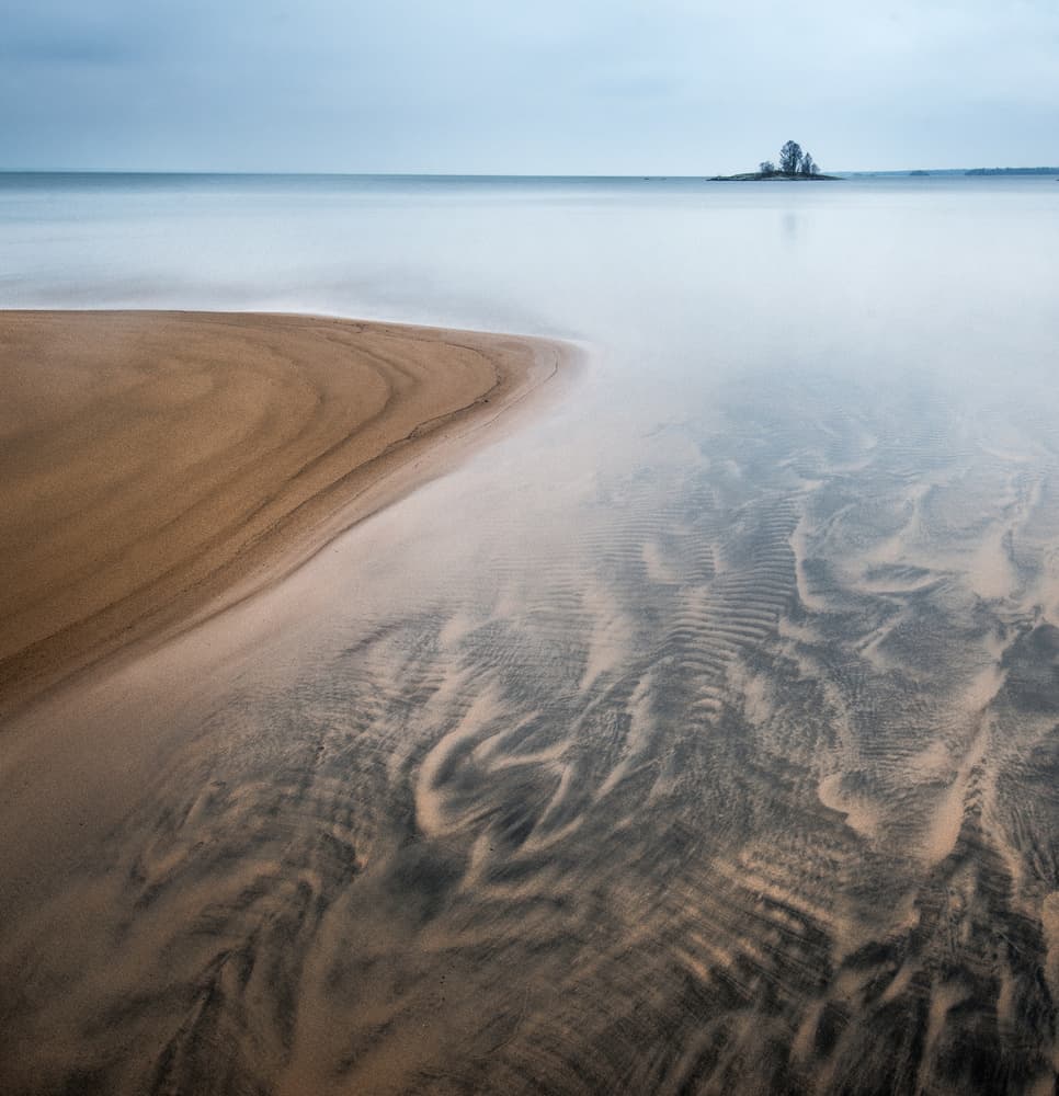 Serene Sand and Sea by Claes Thorberntsson — canvas wall art