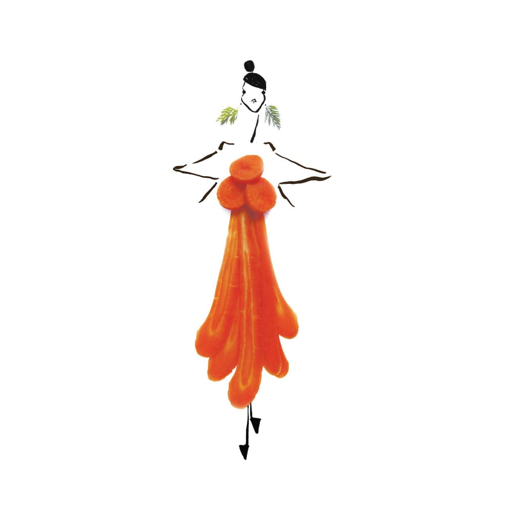 Creative Carrot Fashion by Gretchen Roehrs — canvas wall art