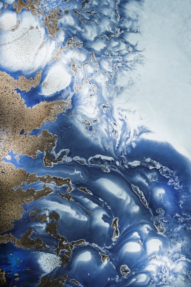 Peaceful - Ocean Wave Waltz  - Oceanic textures by Petra Meikle de Vlas — canvas wall art
