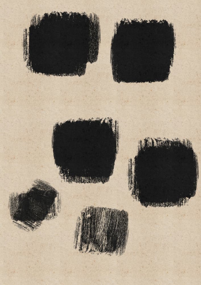 Abstract Black Shapes by Nicholas — canvas wall art