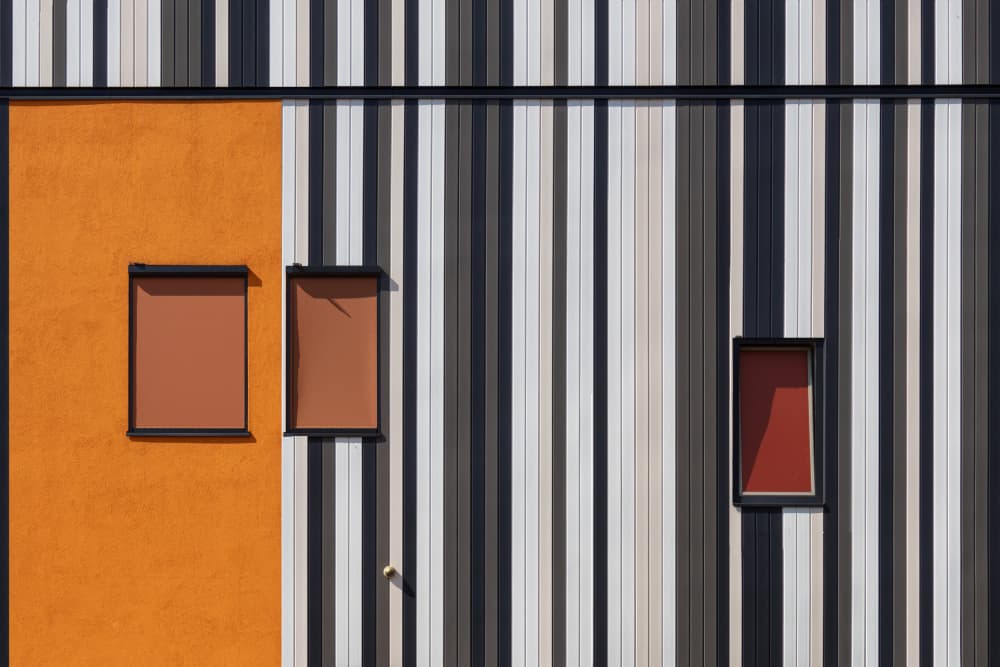 Orange Wall Stripes by Theo Luycx — canvas wall art