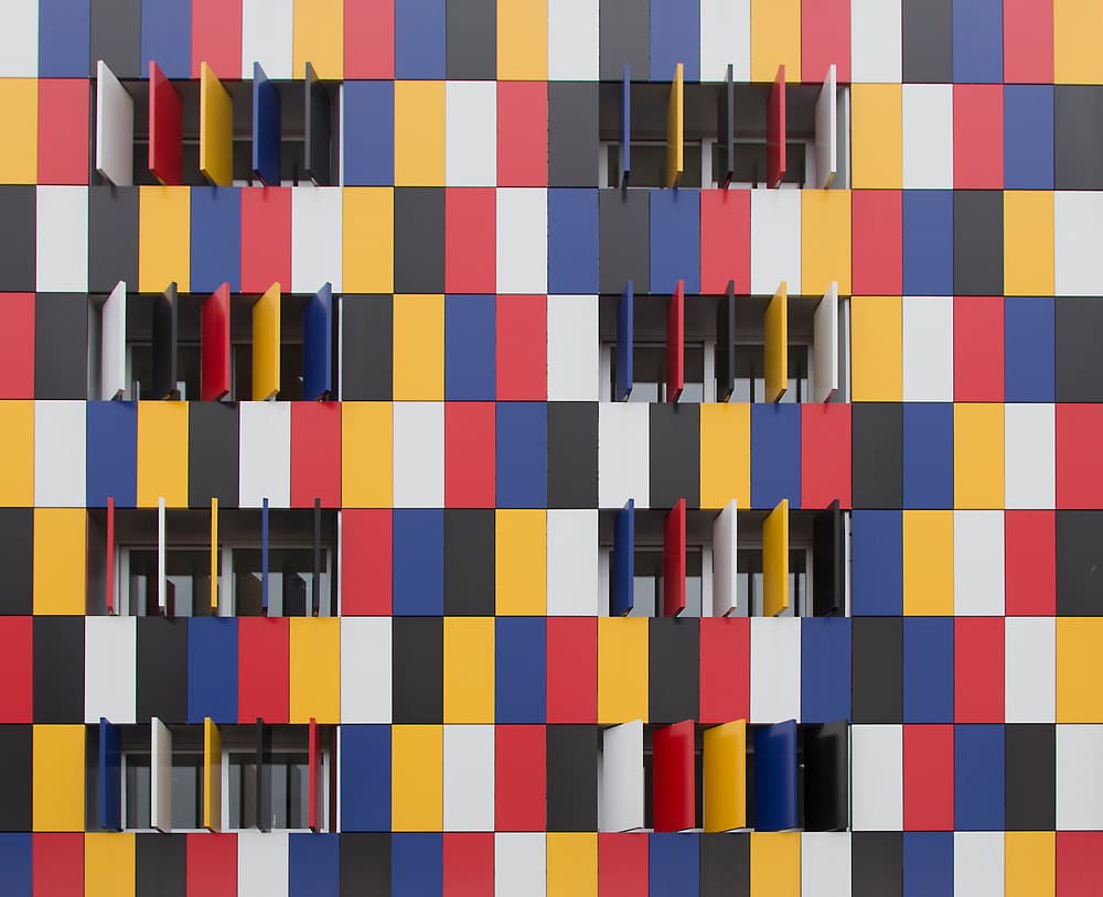 Vibrant Building Facade by Juan Cardador — canvas wall art