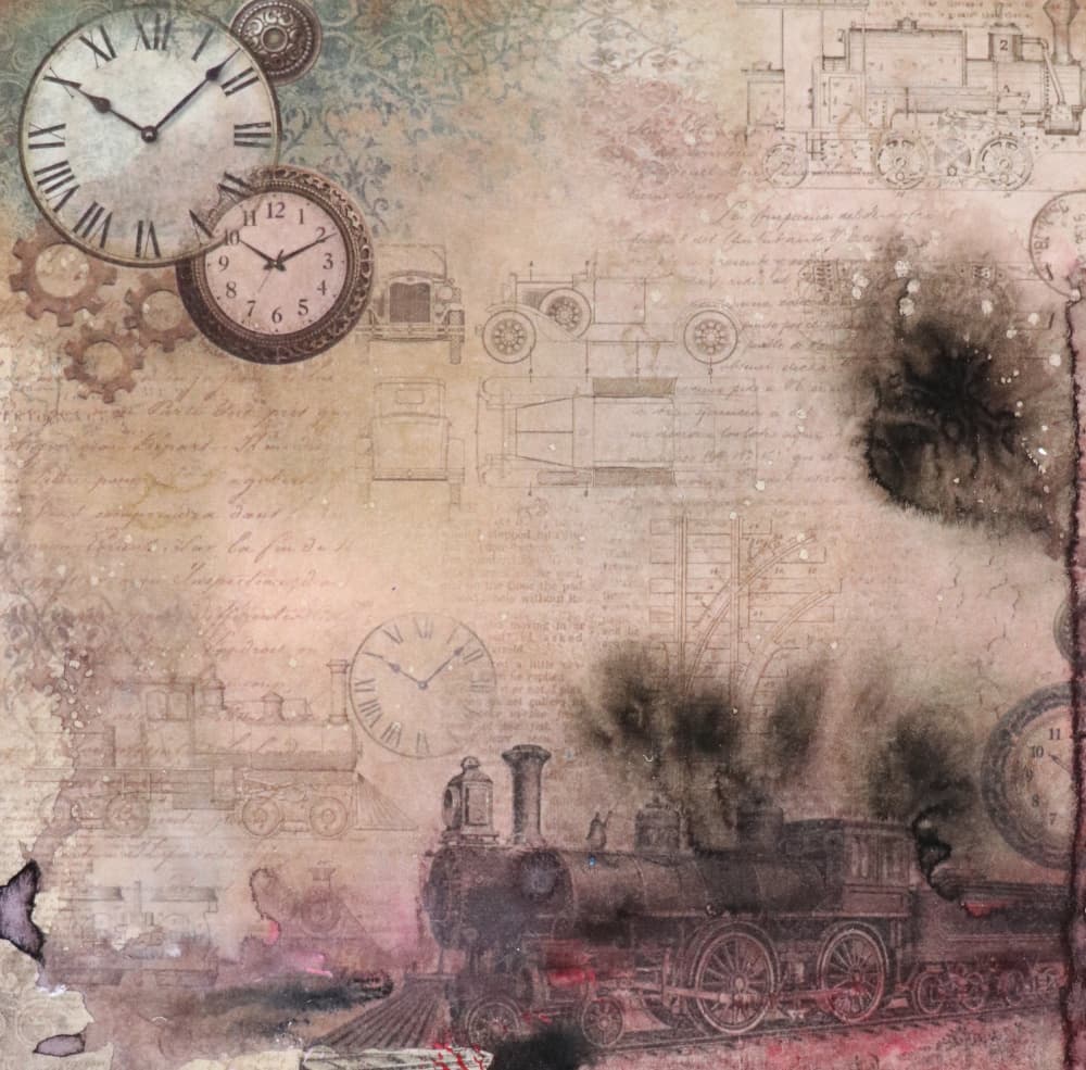 Steampunk Train Clocks by Santhosh ch — canvas wall art