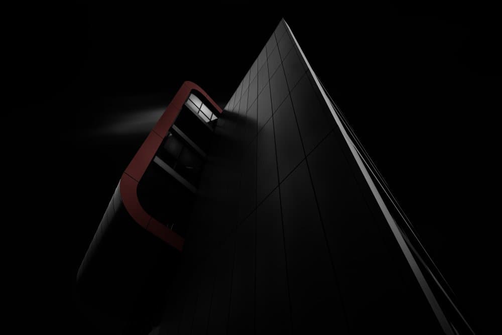 Red Modern Facade by Adam Dauria ☂ — canvas wall art