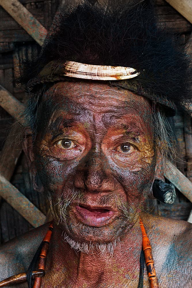 Indigenous Elder Portrait by SAMIR KUMAR SAMANTA — canvas wall art