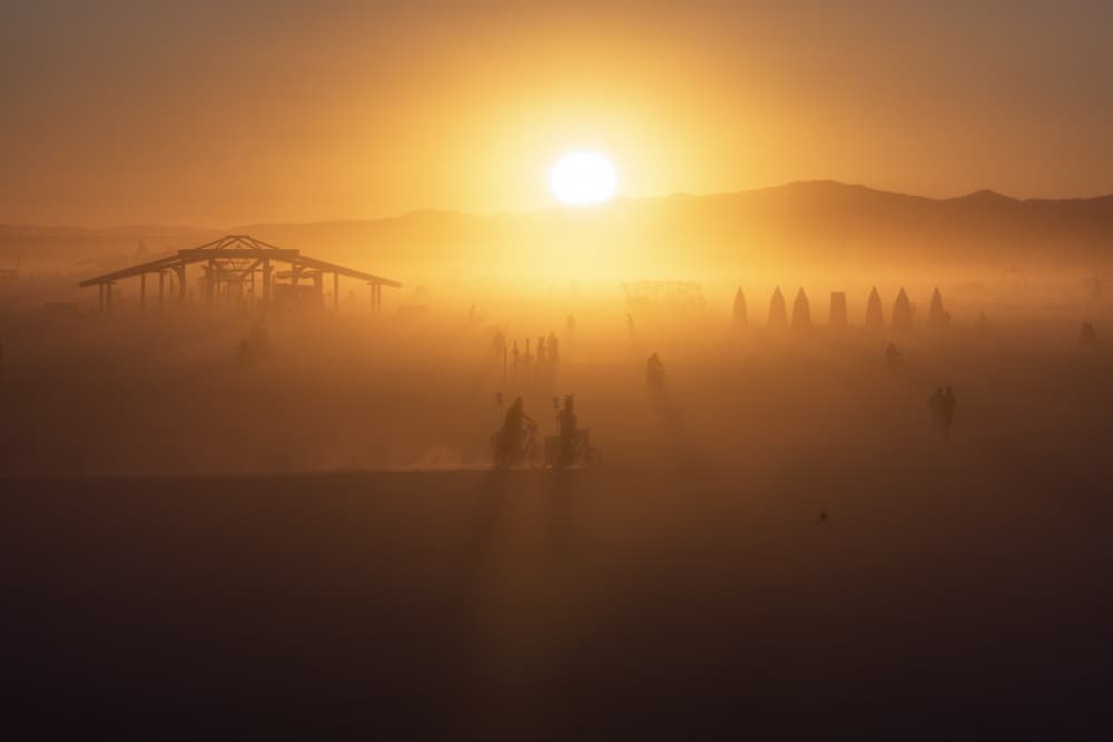 Sunrise Desert Haze by Yun Thwaits — canvas wall art