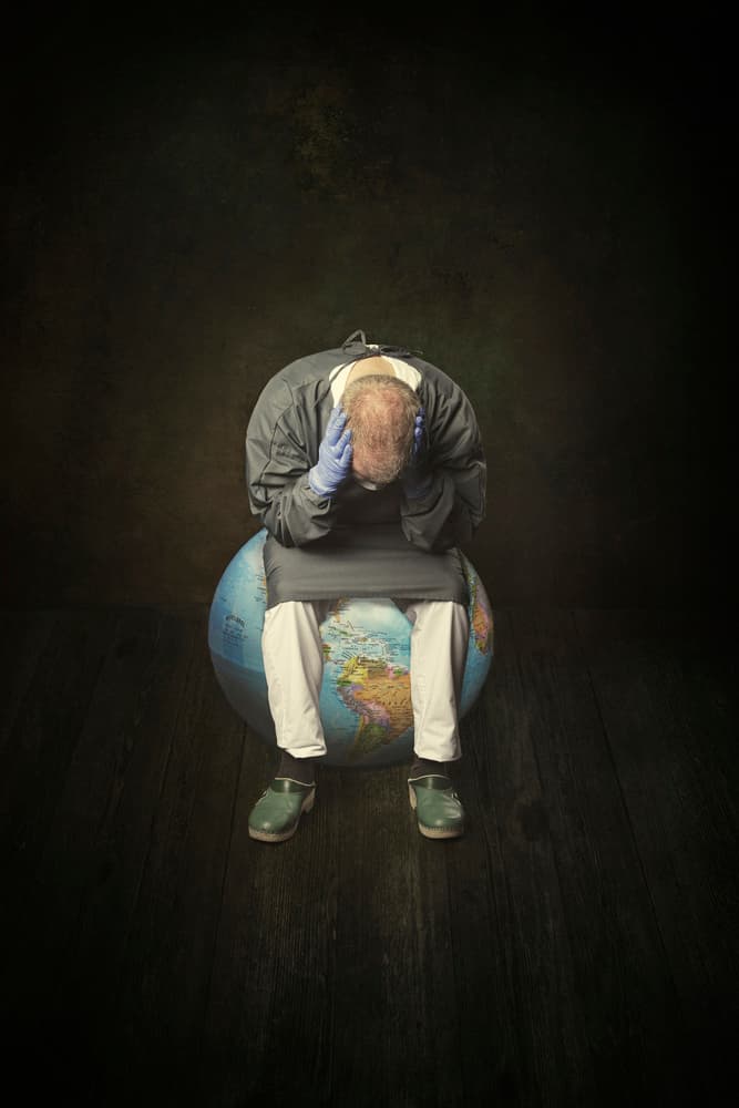Man's Global Burden by Carola Kayen-Mouthaan — canvas wall art