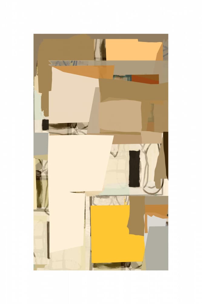 Warm Geometric Collage by cartissi — canvas wall art
