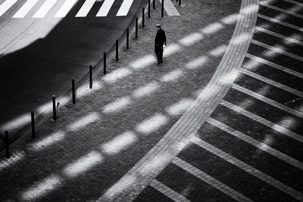 Man in Striped Light by Massimo Della Latta — canvas wall art