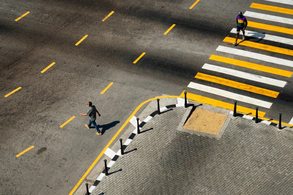 Urban Lines and Shadows by Andy Bauer — canvas wall art