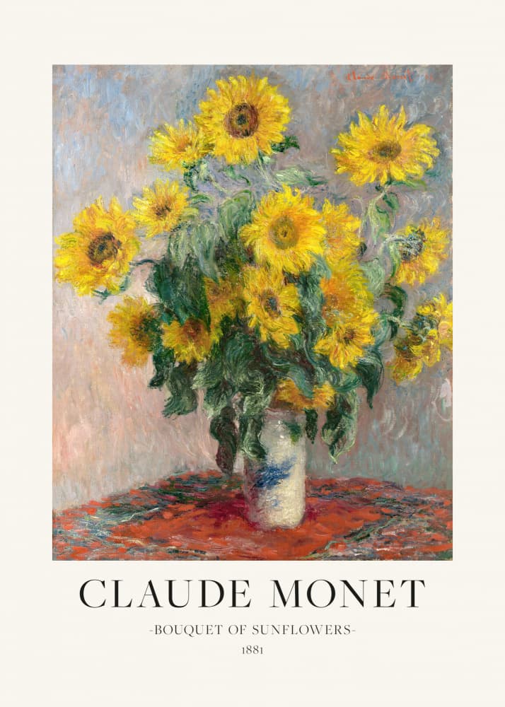 Bouquet Of Sunflowers by Claude Monet — canvas wall art