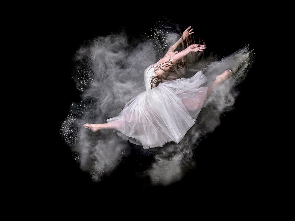Graceful Powder Ballet by Pauline Pentony MA ARPS DPAGB — canvas wall art