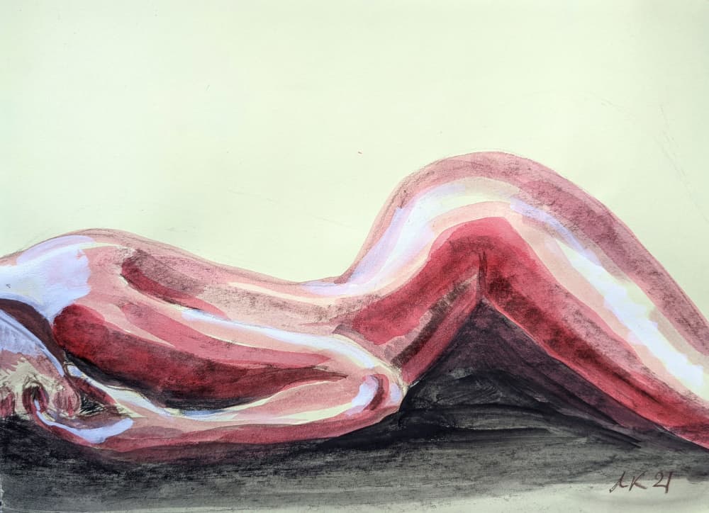 Nude by Lena Kolambet — canvas wall art