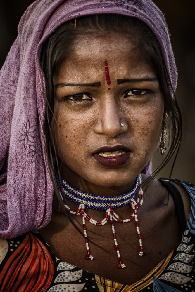 Woman with Bindi by Pavol Stranak — canvas wall art
