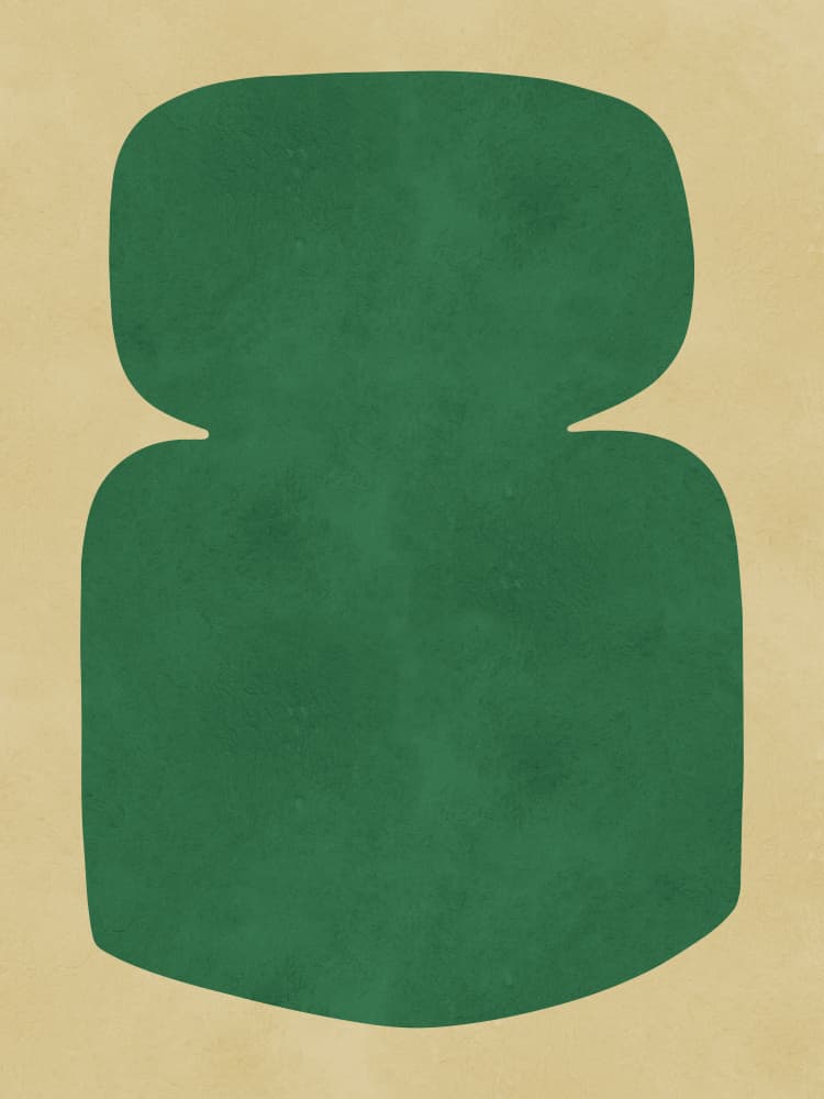 Minimalist Green Shape by Vitor Costa — canvas wall art