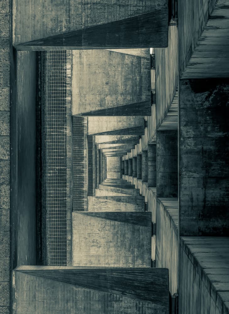 Deep Concrete Perspective by Ytje Veenstra — canvas wall art