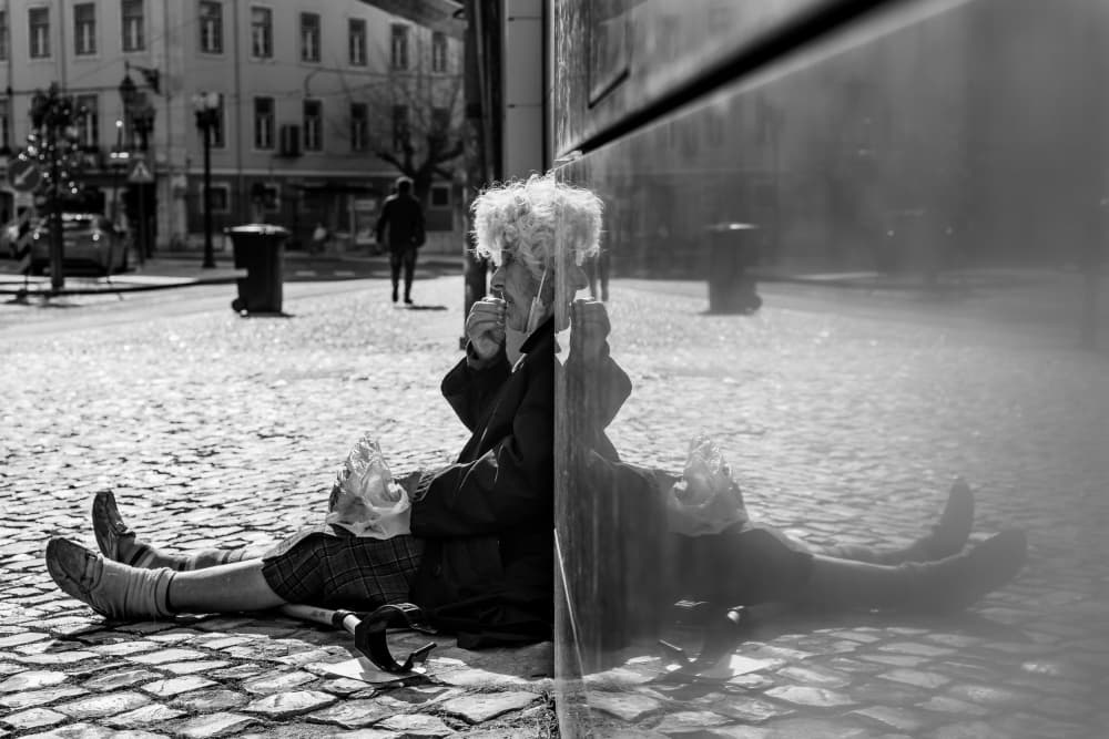 Pensive City Reflection by António Zarco — canvas wall art