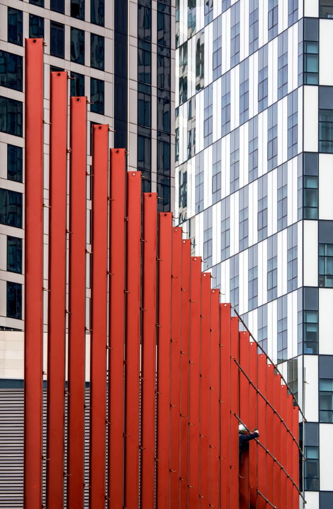 Modern Red Facade by HAN dong hee — canvas wall art
