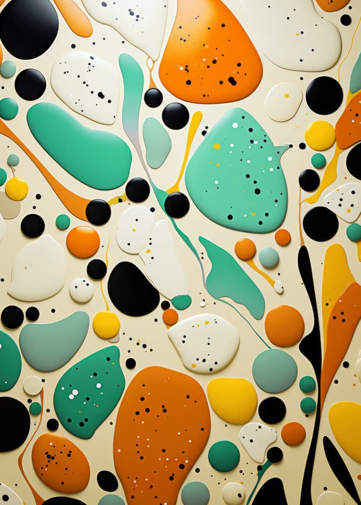 Colorful Fluid Shapes by Justyna Jaszke — canvas wall art