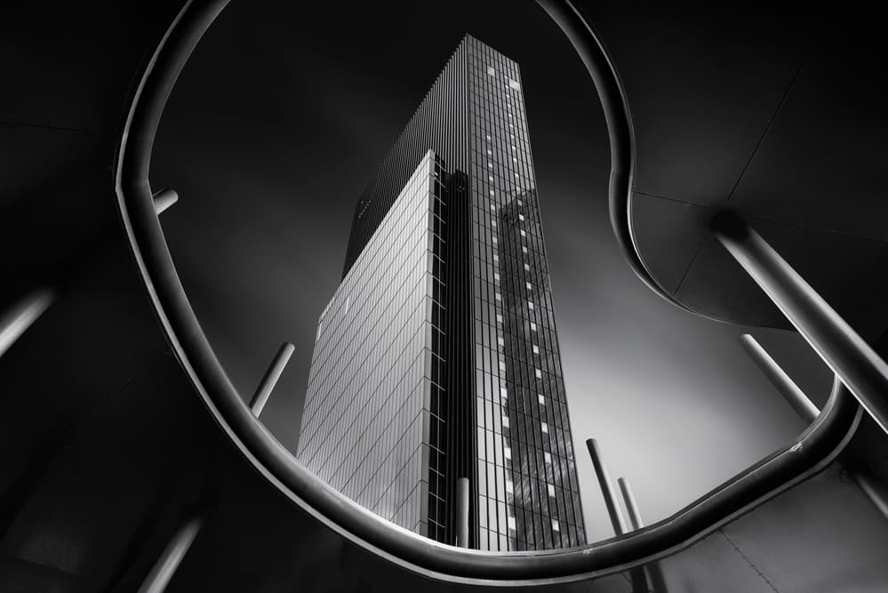 Architectural Skyward Gaze by Jorge Ruiz Dueso — canvas wall art