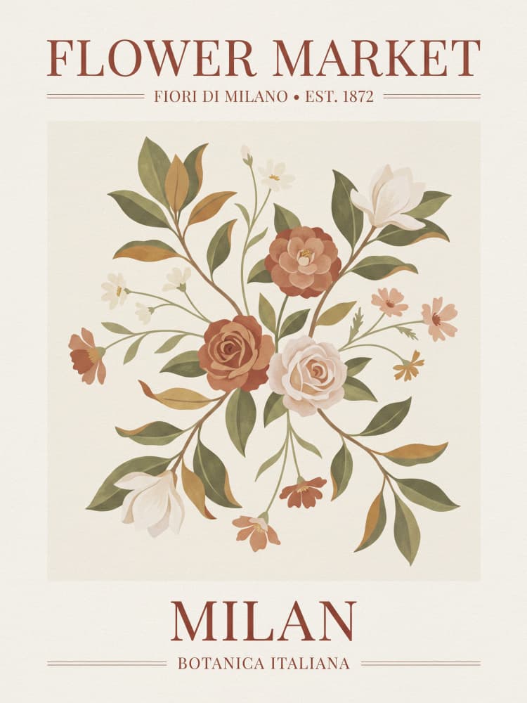 Flower Market Milan by Andreas Magnusson — canvas wall art