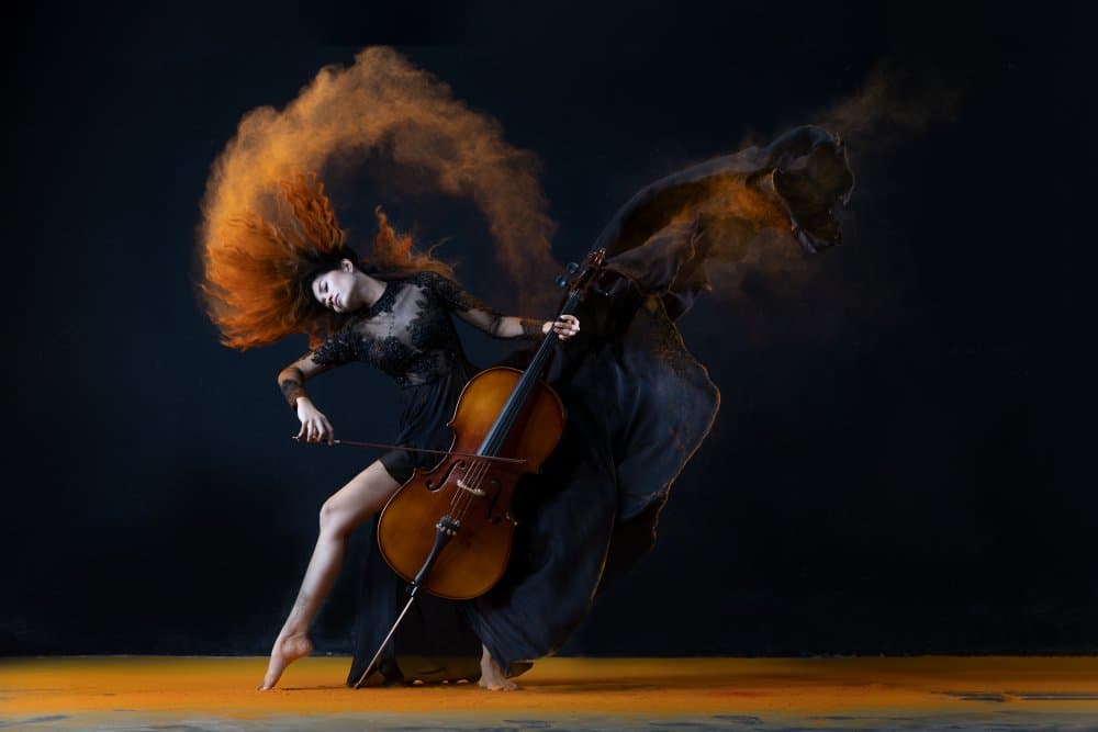Music in Motion Orange by Lisdiyanto Suhardjo — canvas wall art
