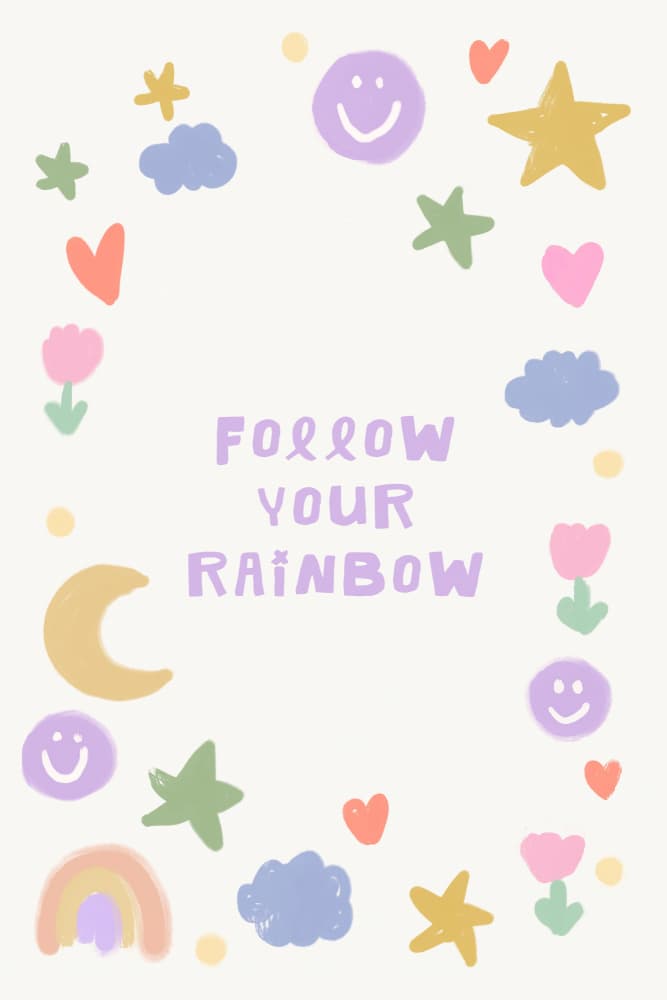 Follow Your Rainbow by Treechild — canvas wall art