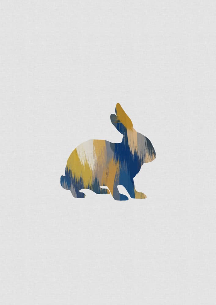 Colorful Abstract Bunny by Orara Studio — canvas wall art