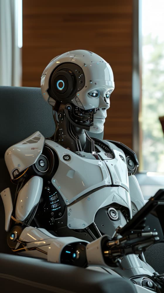 Intelligent Android Gaze by Bilge Paksoylu — canvas wall art