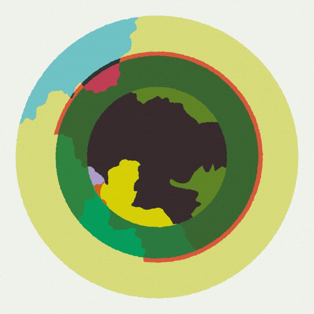Colorful Abstract Earth by Rafa Mateo — canvas wall art