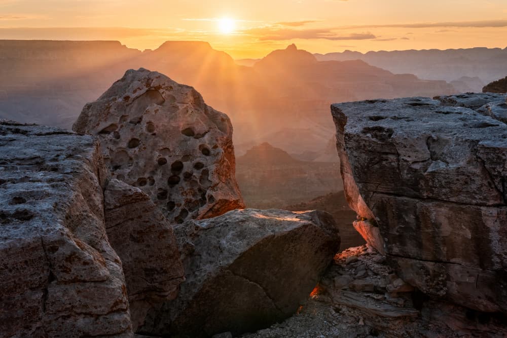 Majestic Canyon Sunset by John Fan — canvas wall art