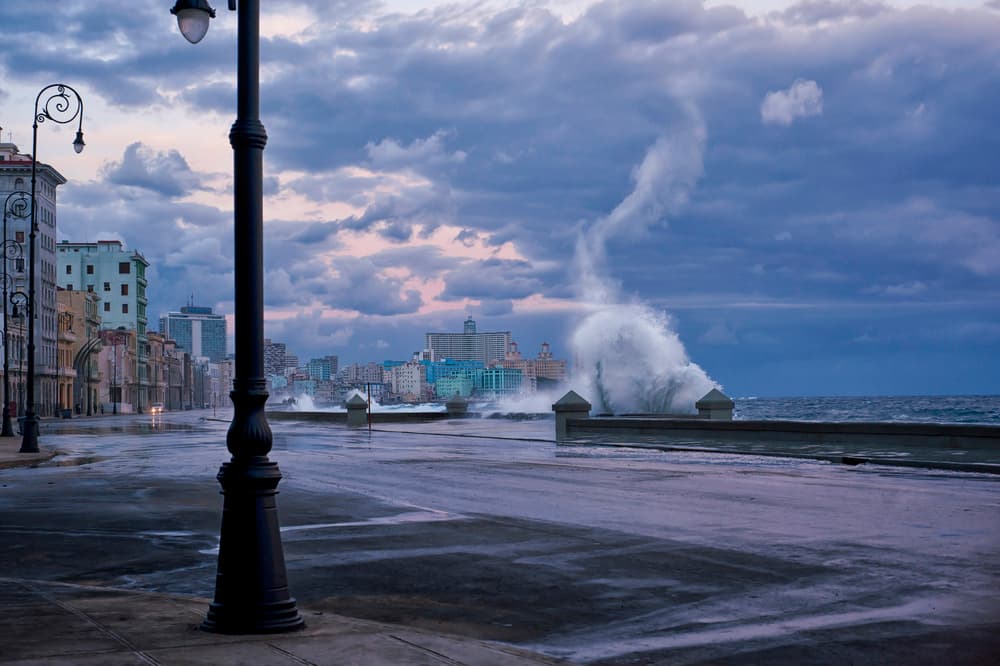 Dramatic Ocean Cityscape by Mike Kreiten — canvas wall art