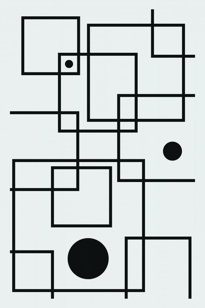 Abstract Geometric Lines by jay stanley — canvas wall art