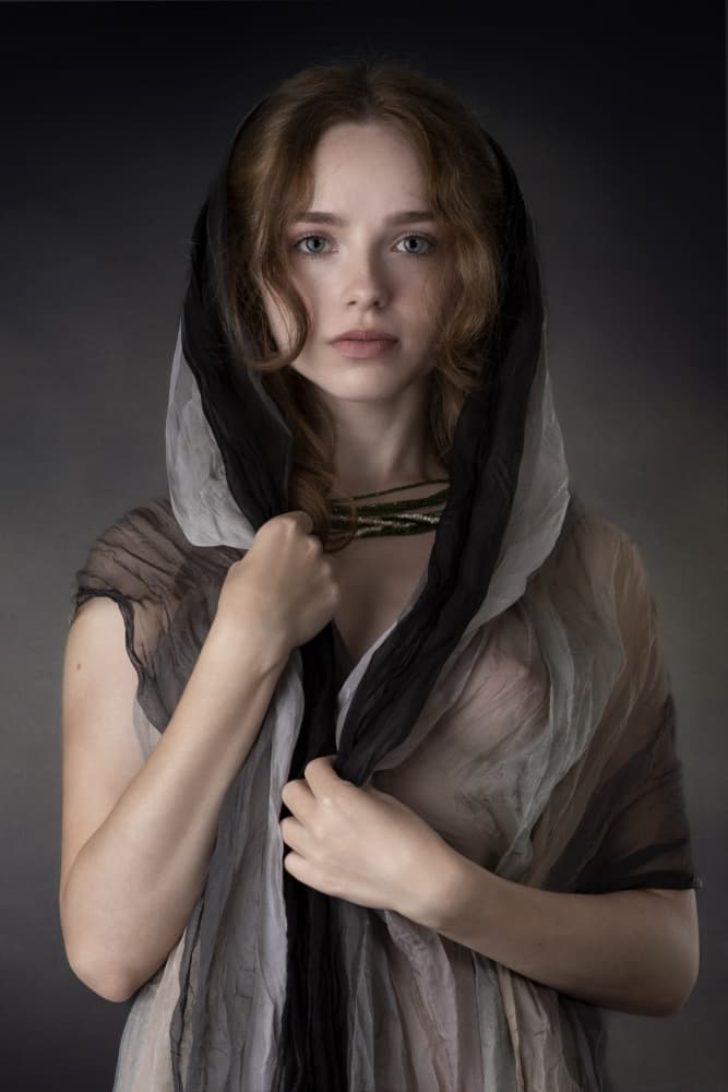 Ethereal Woman Draped by Jan Slotboom — canvas wall art