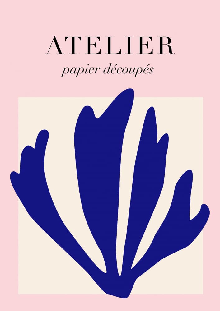 Abstract Blue Plant by Talitha McQueen — canvas wall art