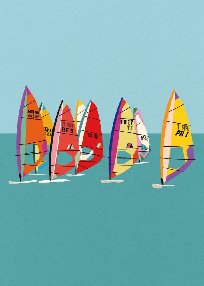 Baltic Sea Windsurfing by Rosi Feist — canvas wall art