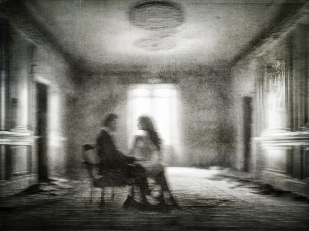 Blurred Romantic Couple by Amer Jassim — canvas wall art