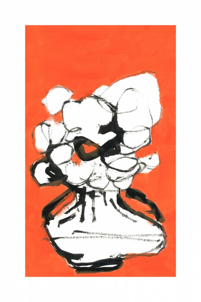 Abstract Orange Bouquet by cartissi — canvas wall art