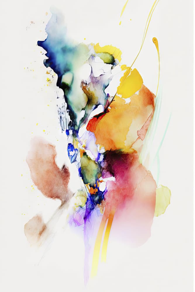 Colorful Watercolor Flow by Mauro — canvas wall art