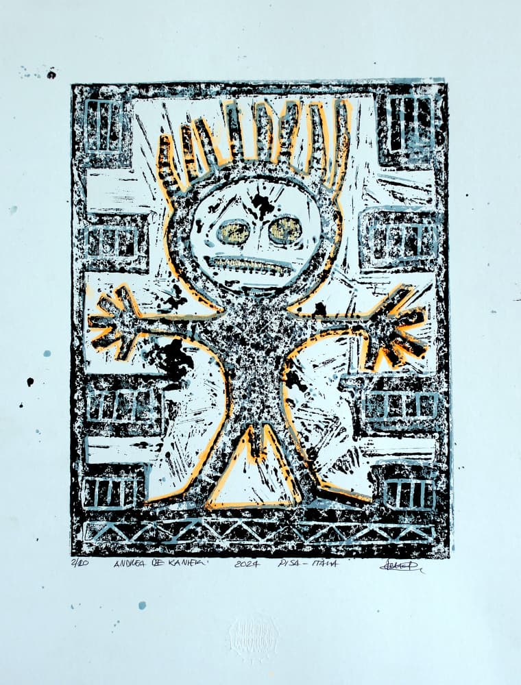 Primitive Tribal Spirit by andrea de ranieri — canvas wall art