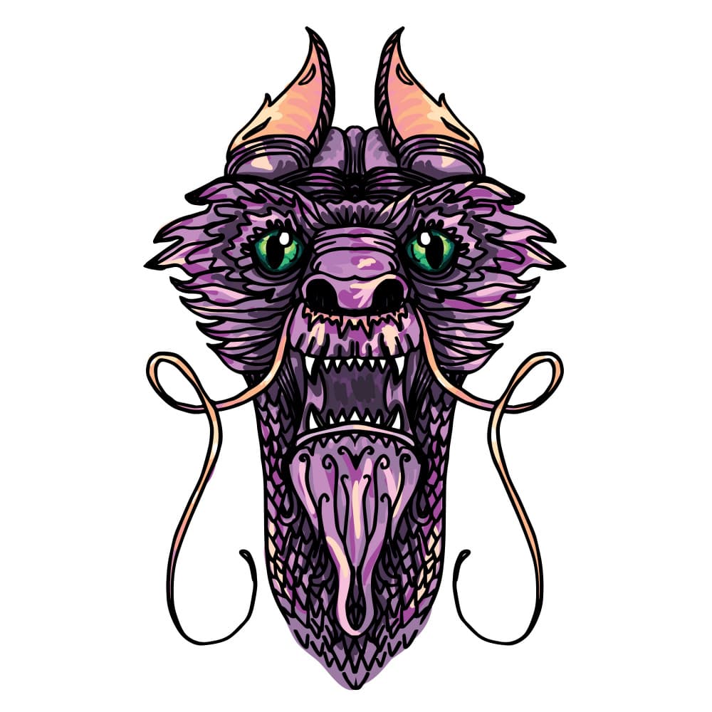 Mystical Dragon Gaze by Marika Barsrsind — canvas wall art