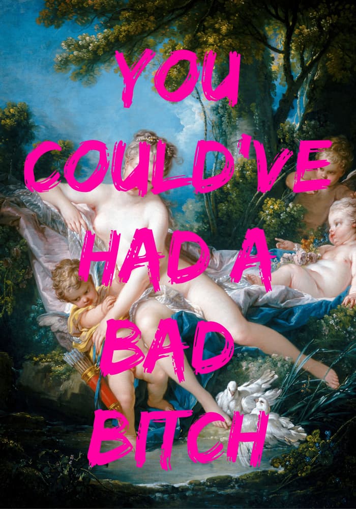 Classical Bad Bitch Quote by Athene Fritsch — canvas wall art