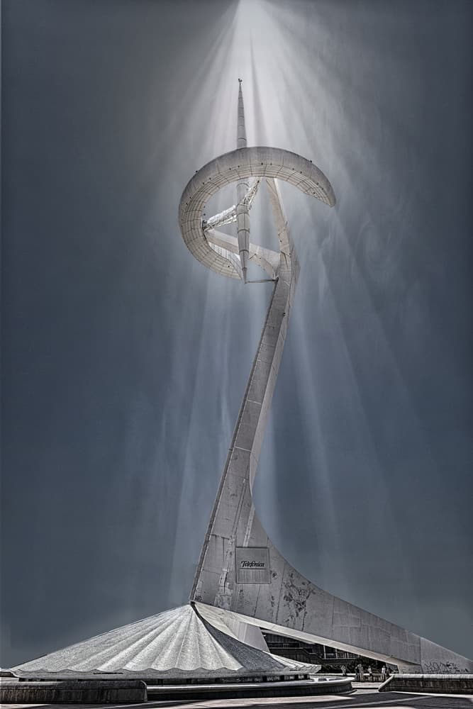 Modern Tower Light Rays by Anette Ohlendorf — canvas wall art