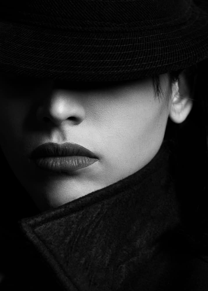 Mysterious Woman In Hat by Hamed Khosroshahi — canvas wall art