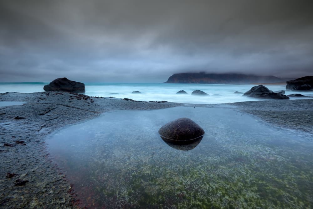 Moody Coastal Reflection by Dmitry Kulagin — canvas wall art