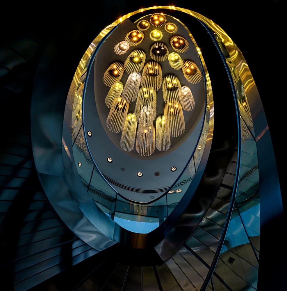 Luxury Spiral Chandelier by YASUTOSHI HONJO — canvas wall art