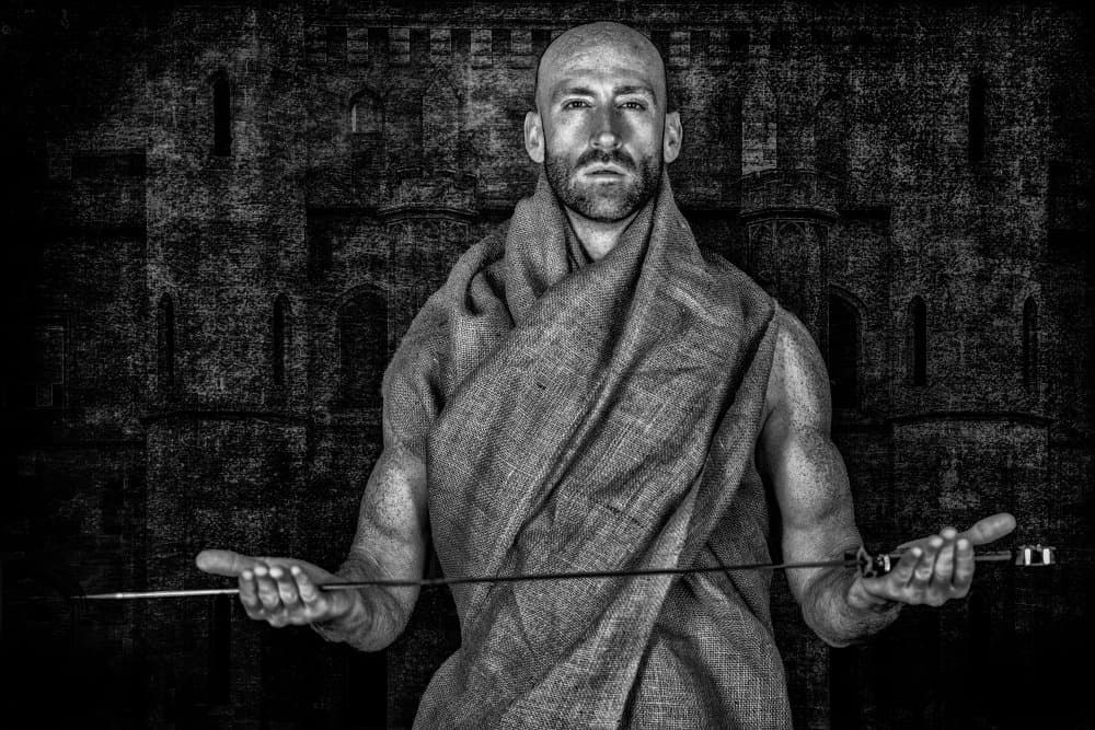 Ancient Warrior Monk by Colin Dixon — canvas wall art