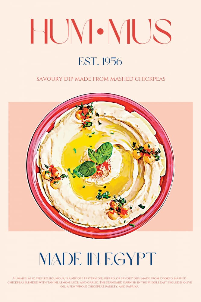 Creamy Hummus Dip by Nazma Khokhar — canvas wall art