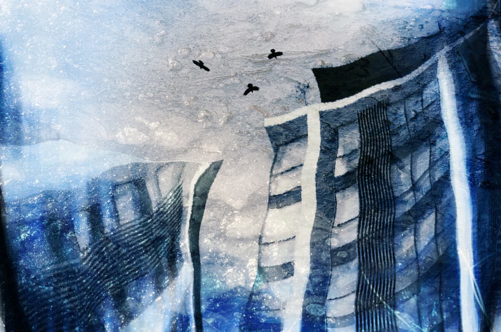 Abstract City Flight by Desislava Ignatova — canvas wall art